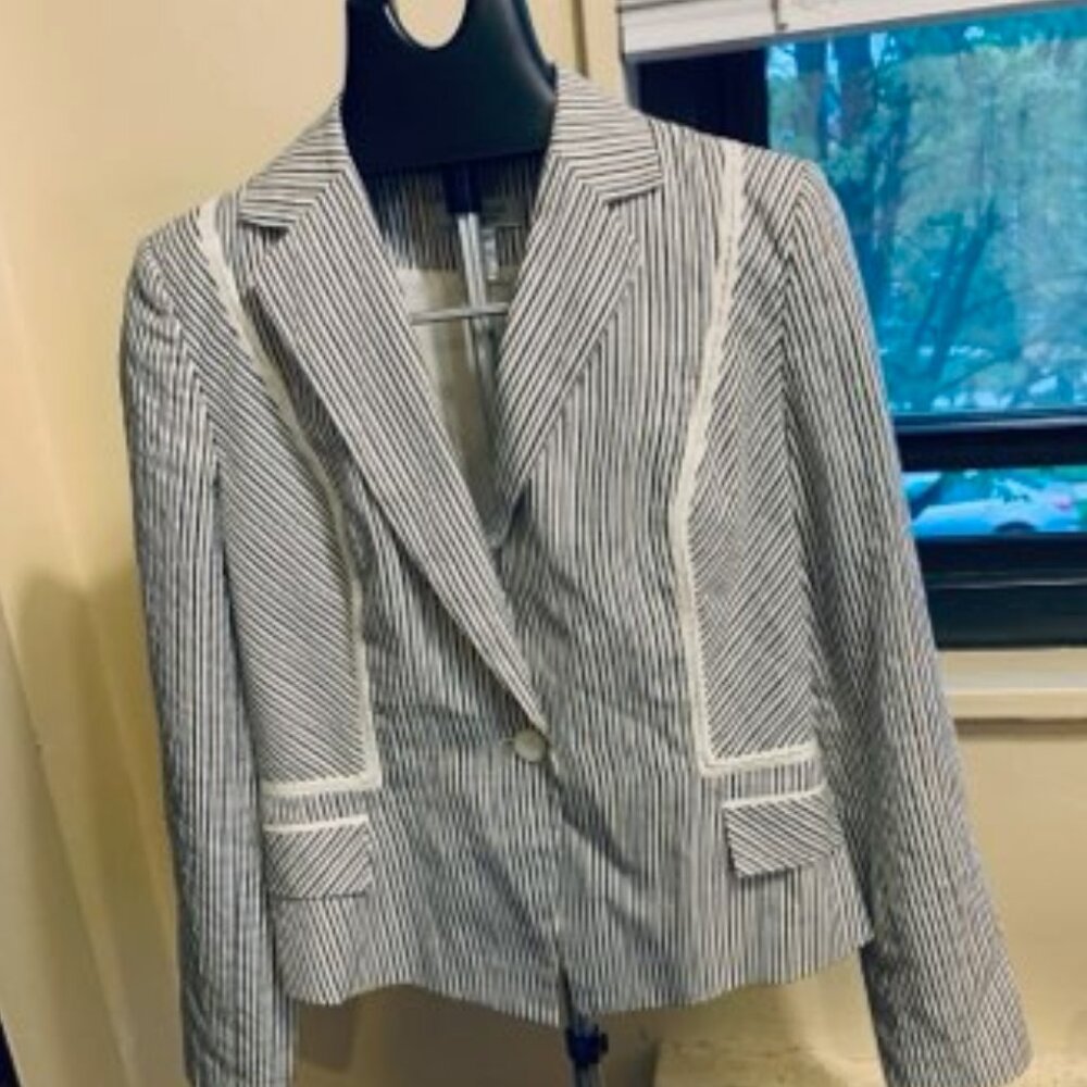 Emanuel Ungaro Pinstripe dark Grey & White Jacket Blazer